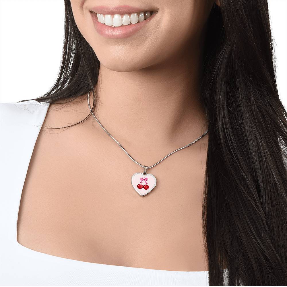 Personalized Cherry Graphic Necklace Gift