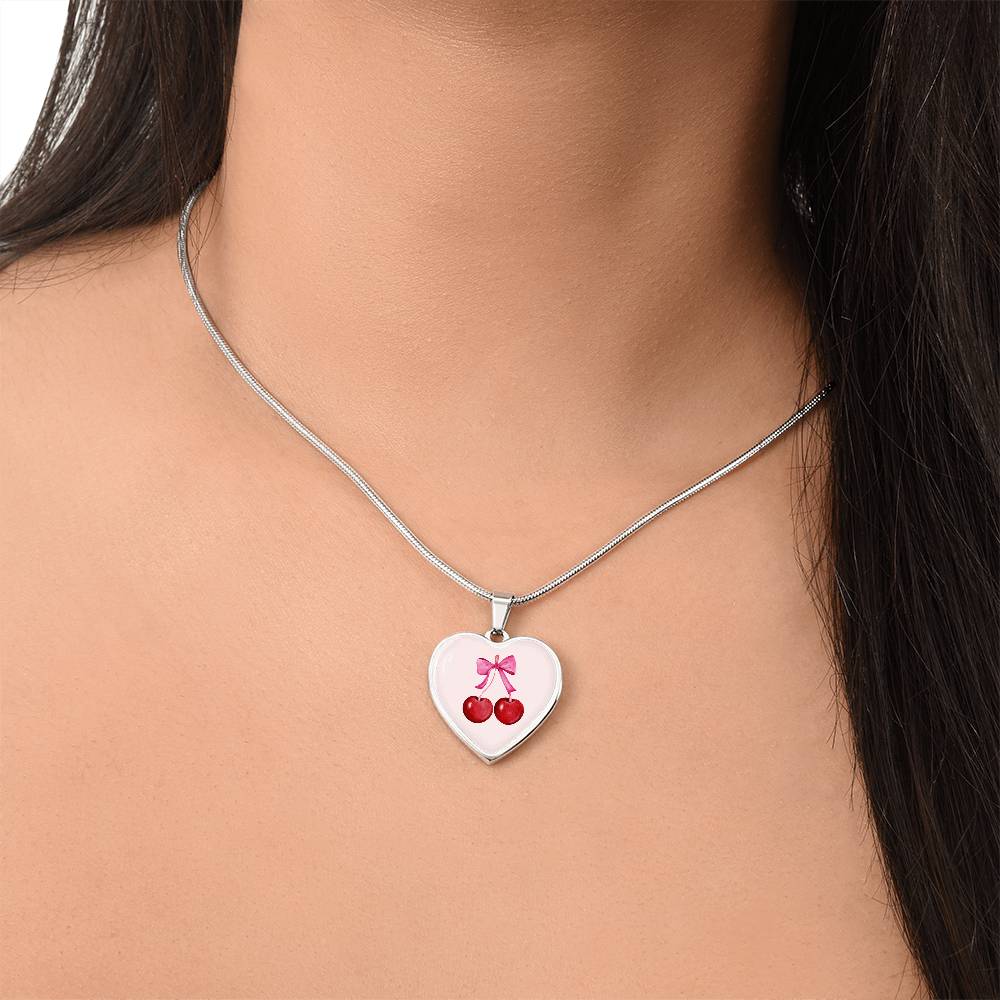 Personalized Cherry Graphic Necklace Gift