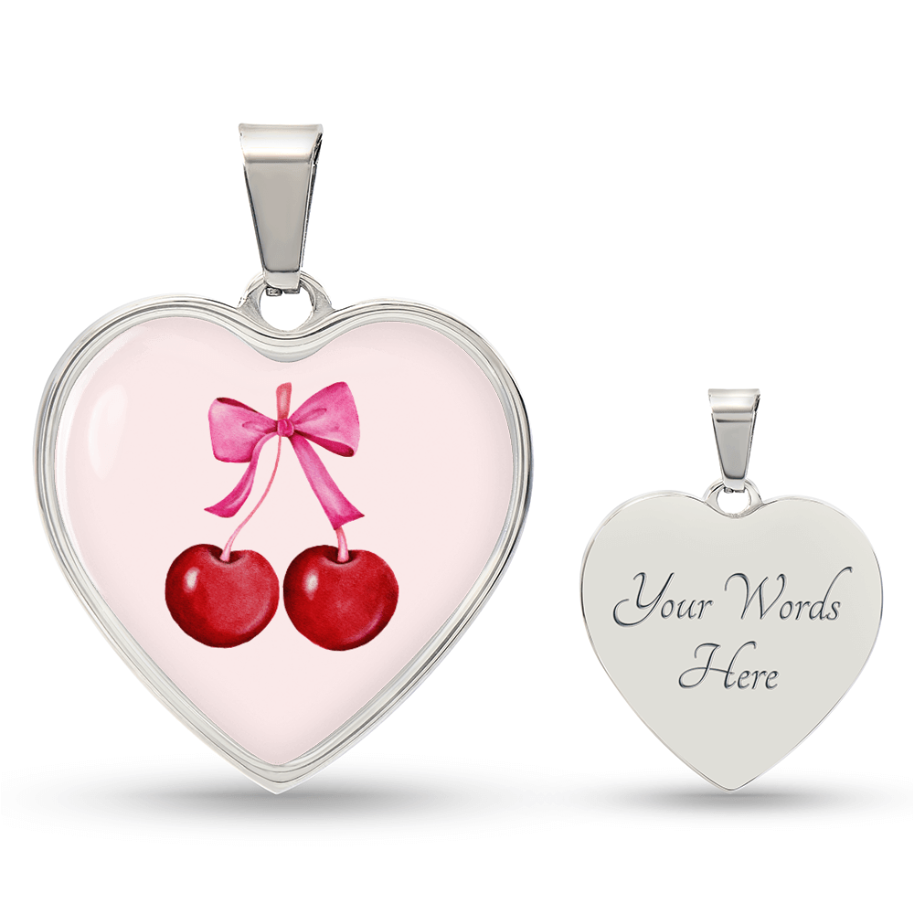 Personalized Cherry Graphic Necklace Gift