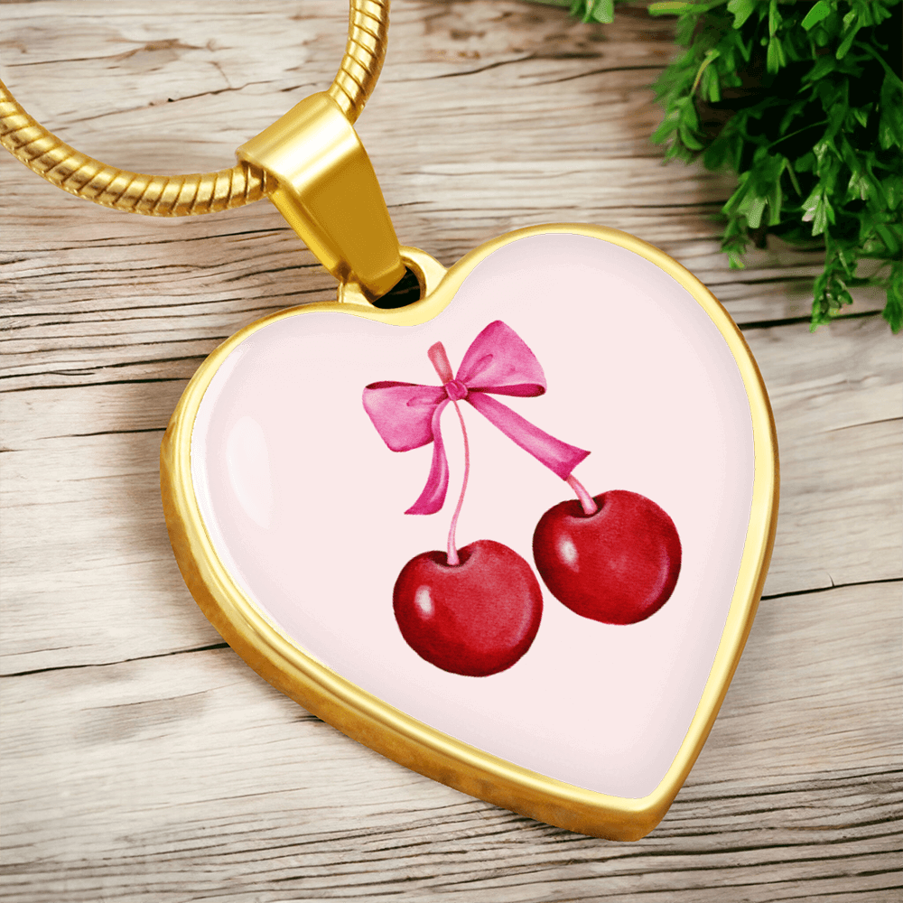Personalized Cherry Graphic Necklace Gift