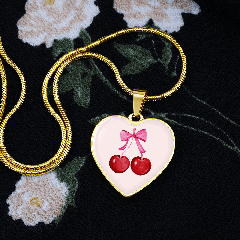 Personalized Cherry Graphic Necklace Gift