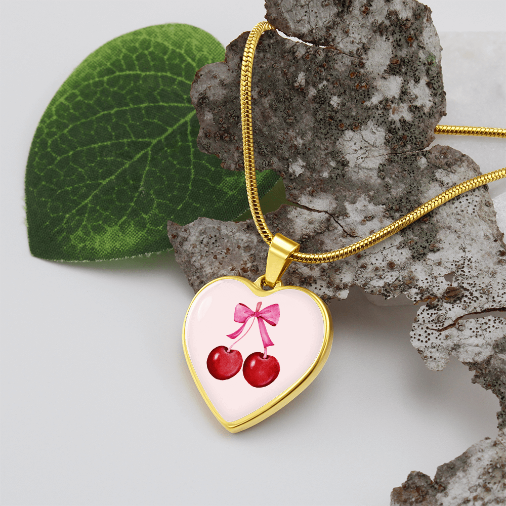 Personalized Cherry Graphic Necklace Gift