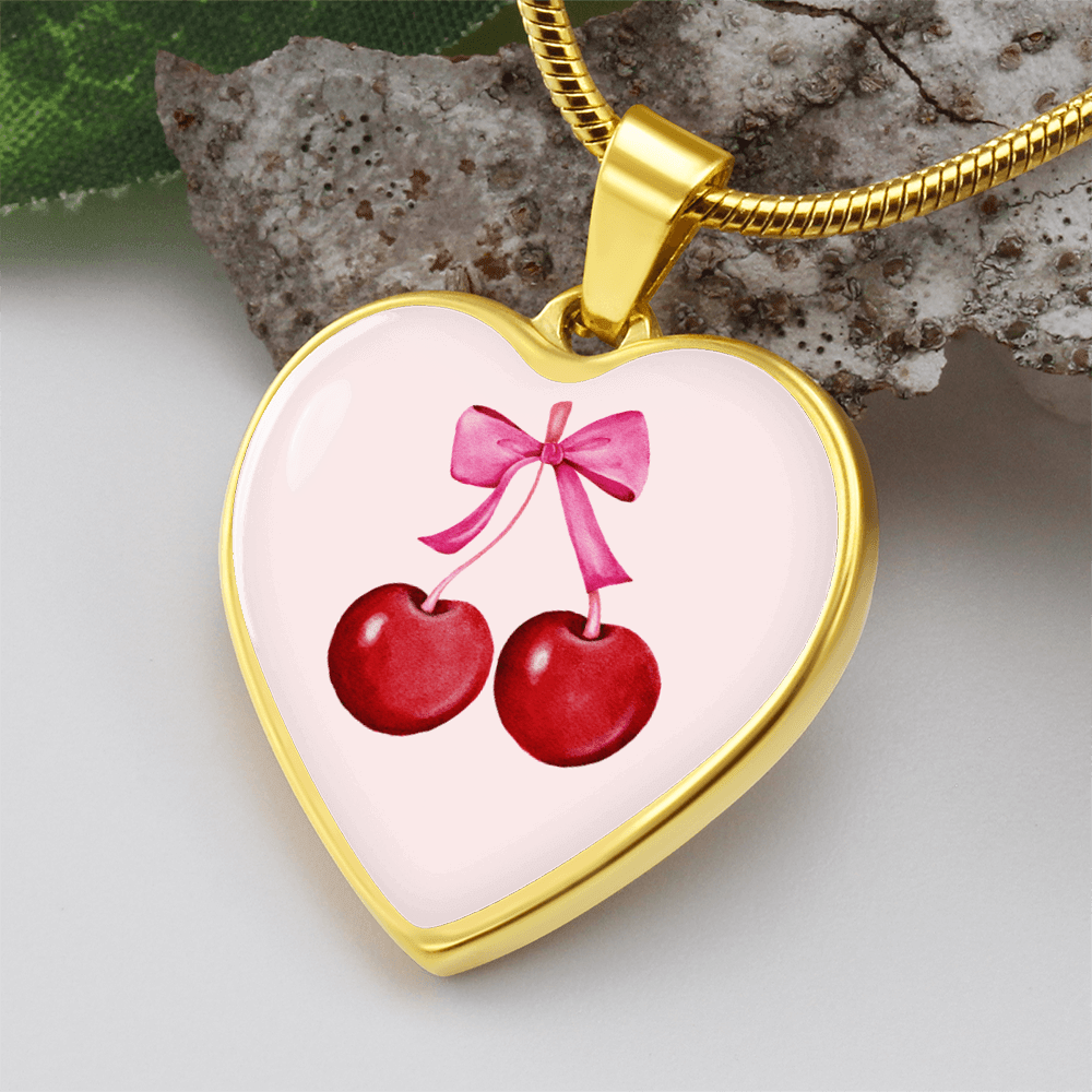 Personalized Cherry Graphic Necklace Gift