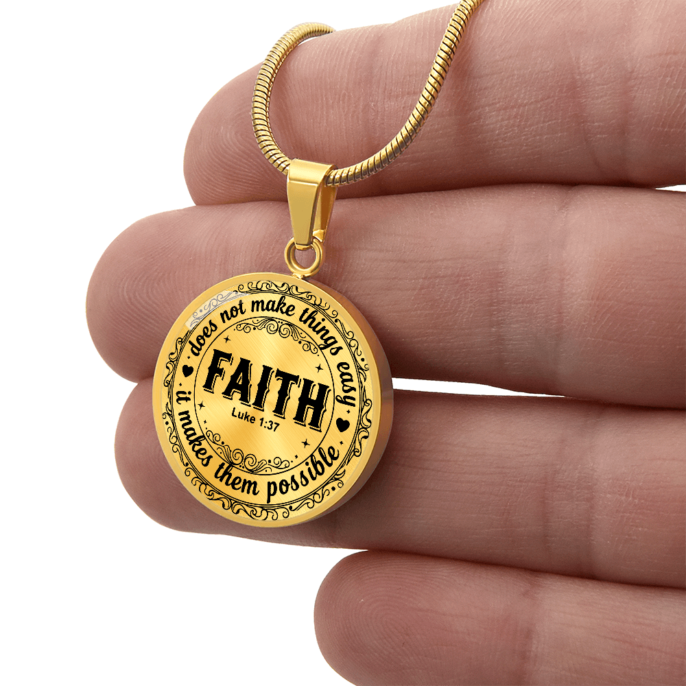 Faith Graphic Necklace For Daughter Granddaughter