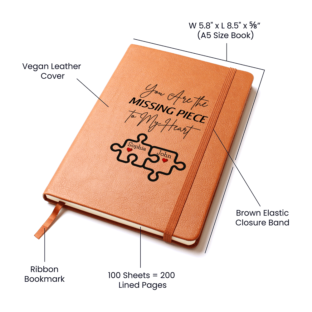 Personalized Valentine's Leather Journal Gift For wife Girlfriend