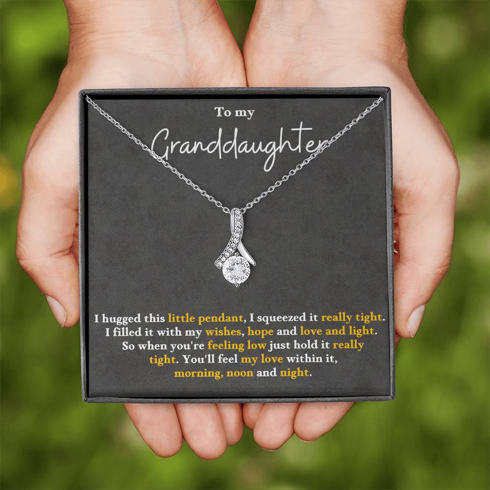 To My Granddaughter Alluring Beauty Necklace Gift