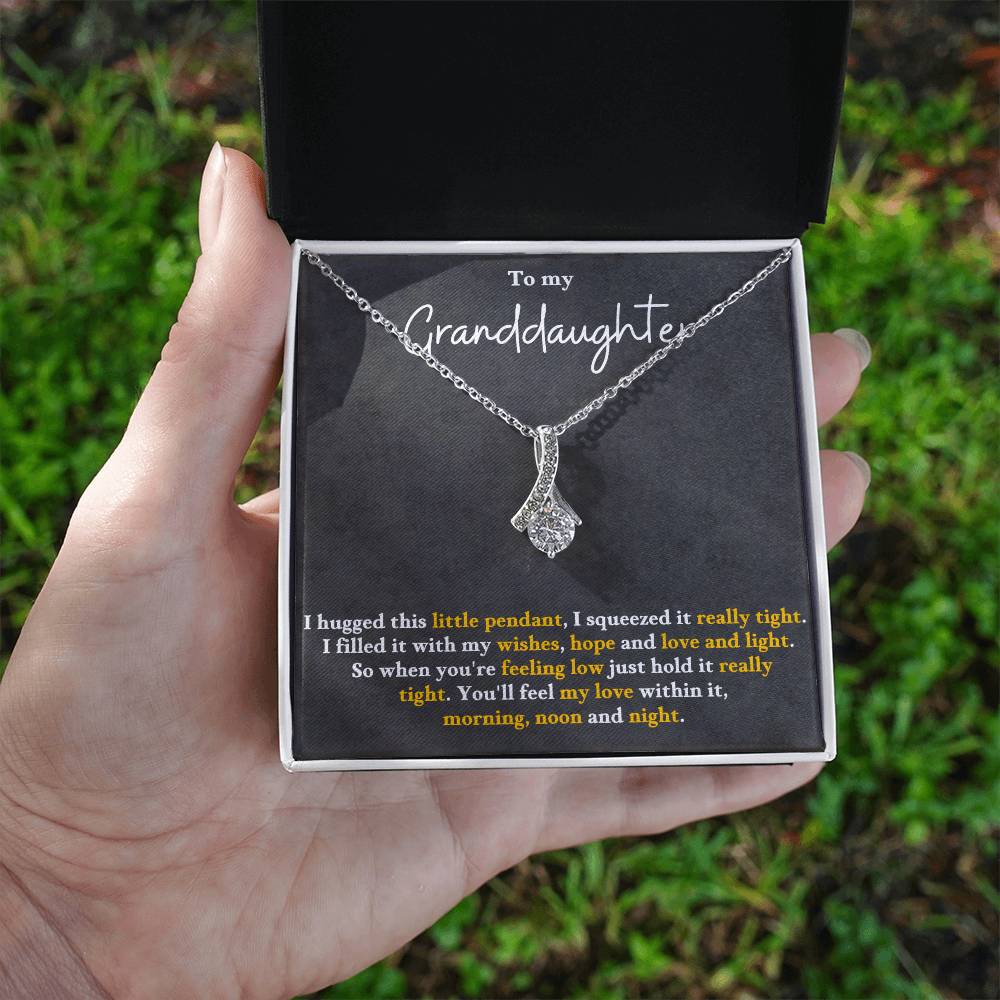 To My Granddaughter Alluring Beauty Necklace Gift