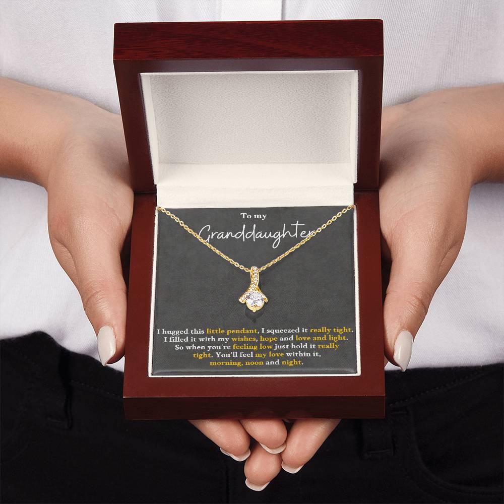 To My Granddaughter Alluring Beauty Necklace Gift