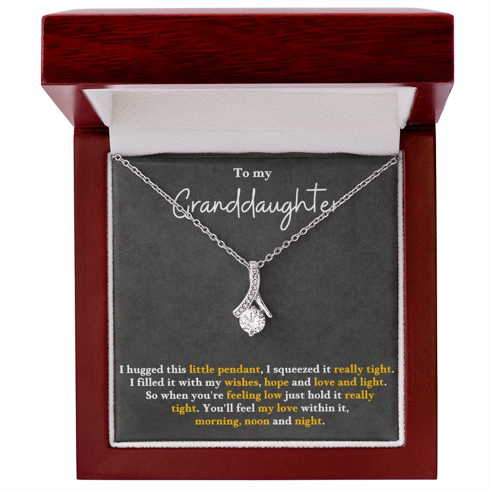 To My Granddaughter Alluring Beauty Necklace Gift