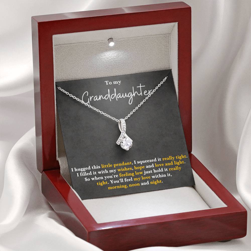 To My Granddaughter Alluring Beauty Necklace Gift
