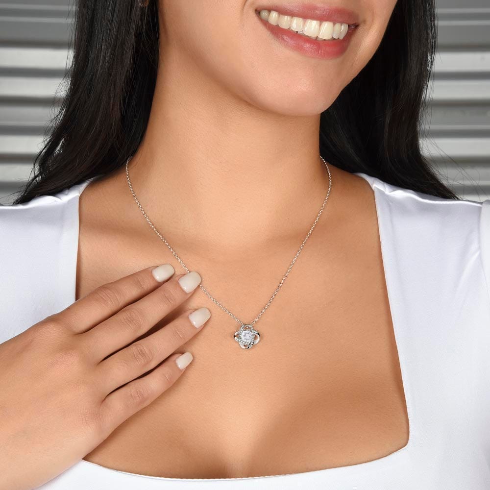 To My Soulmate Love Knot Necklace From Husband