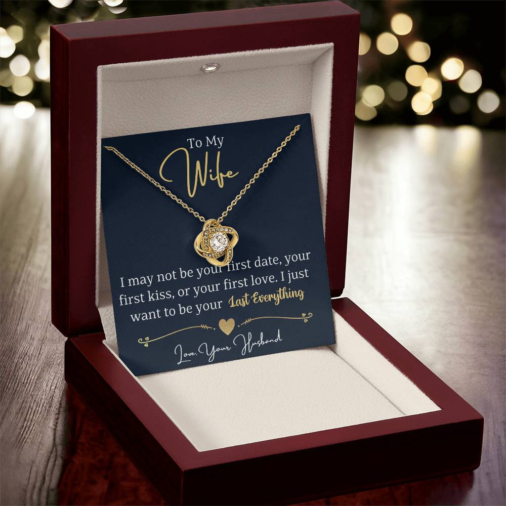 To My Wife Love Knot Necklace From Husband