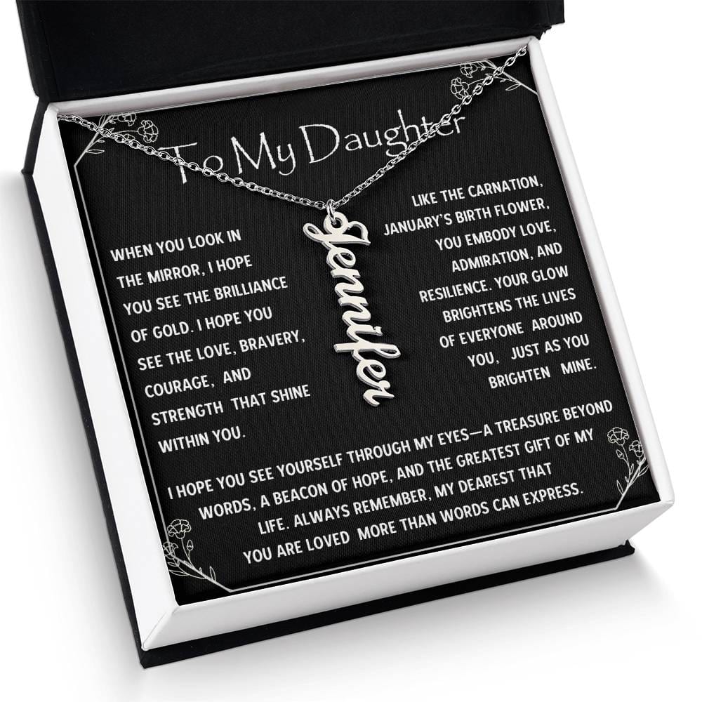 Personalized Name To My Daughter Necklace For Daughter