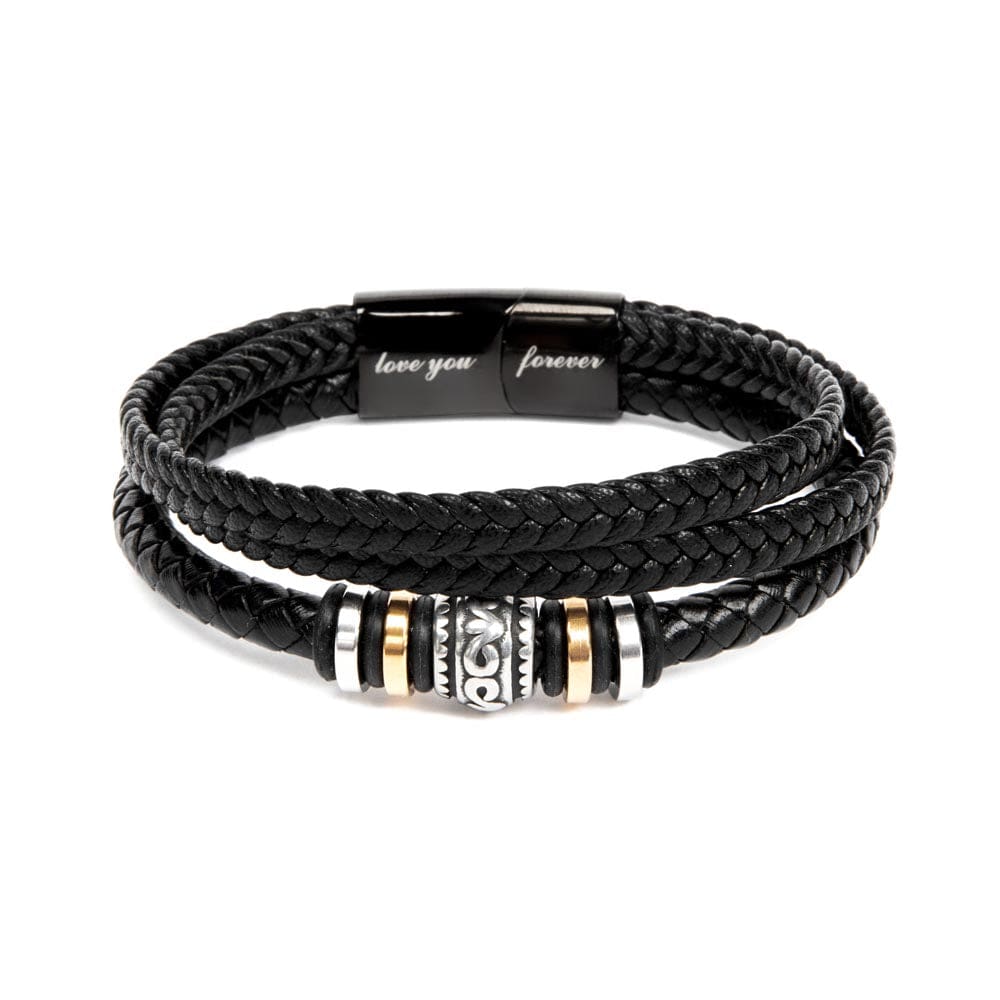 To My Son Leather Bracelet From Mom