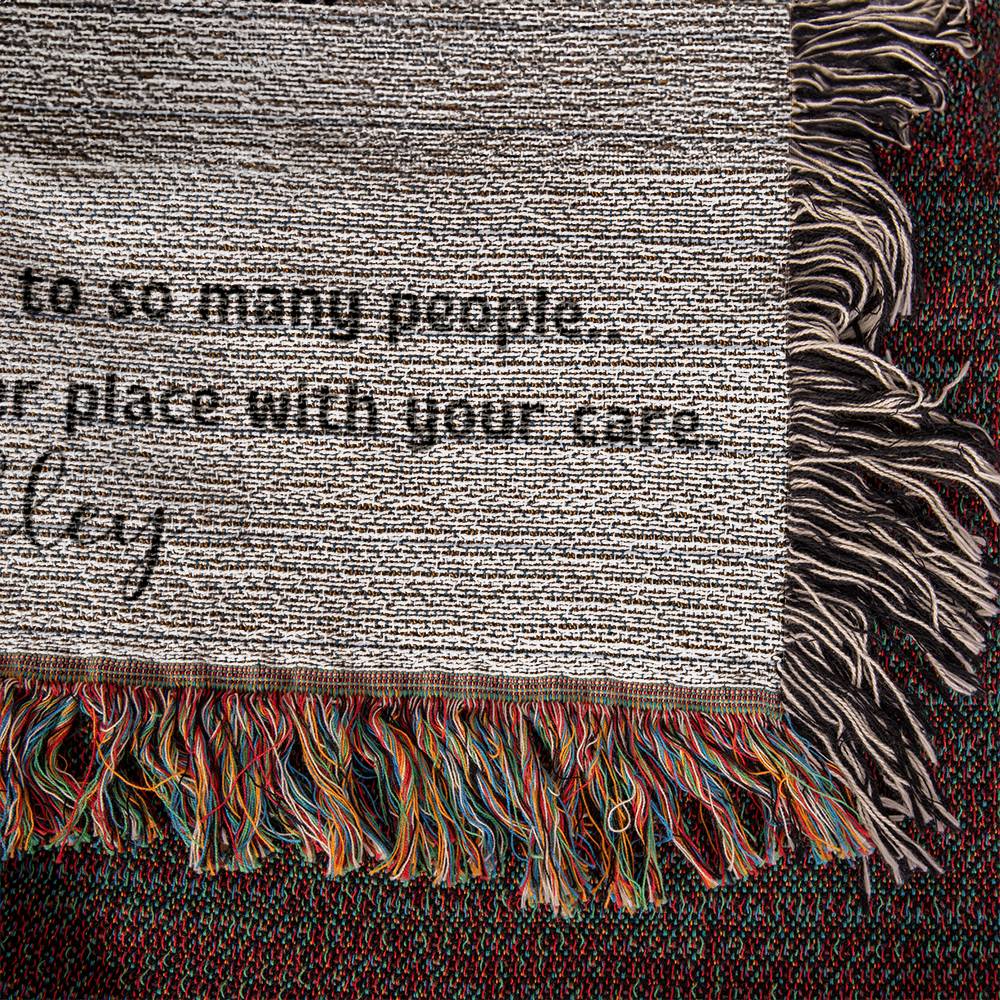 Personalized Nurse Woven Blanket Gift