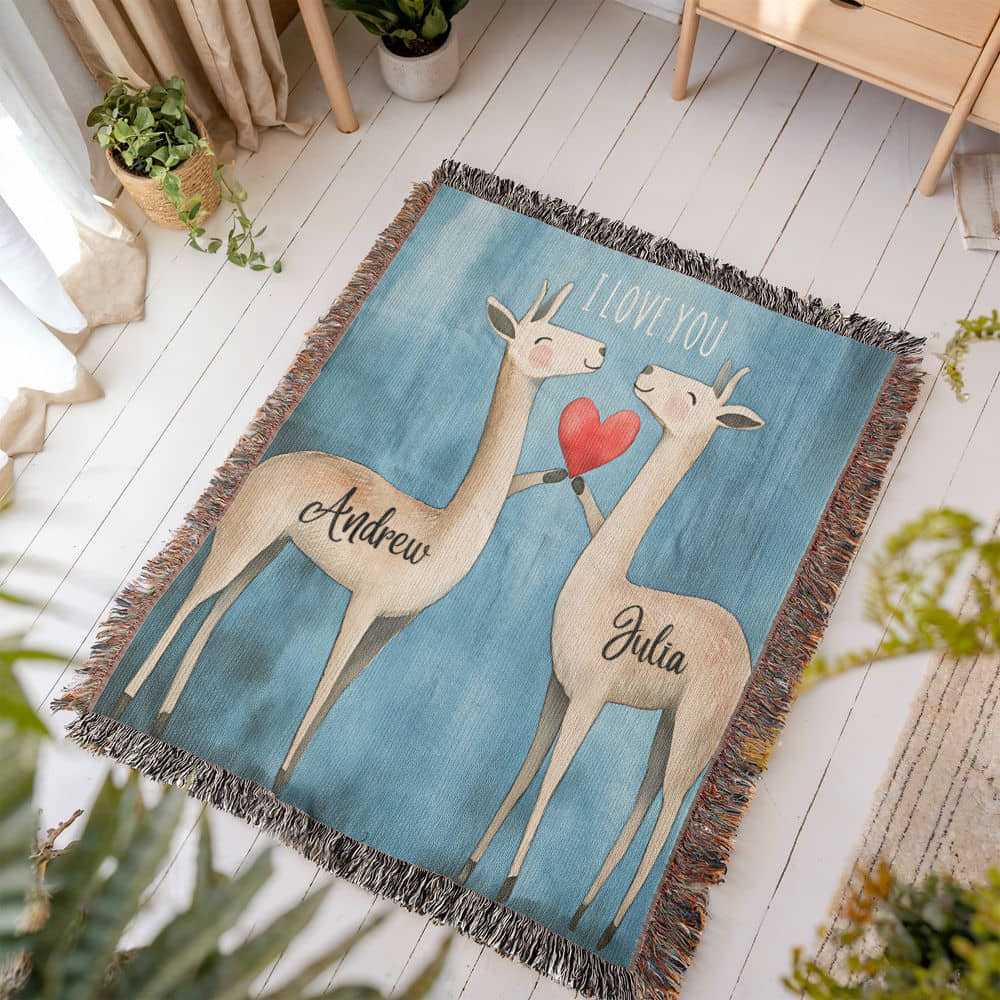 Personalized Woven Blanket Gift