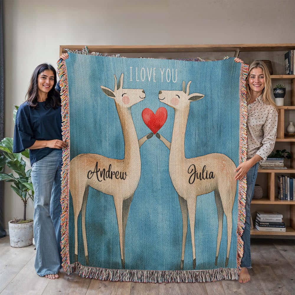 Personalized Woven Blanket Gift