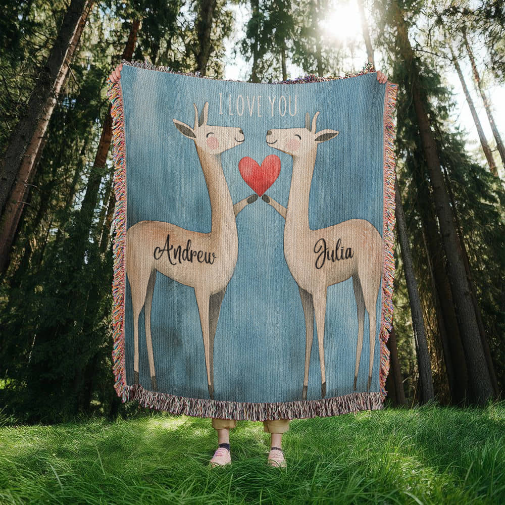 Personalized Woven Blanket Gift