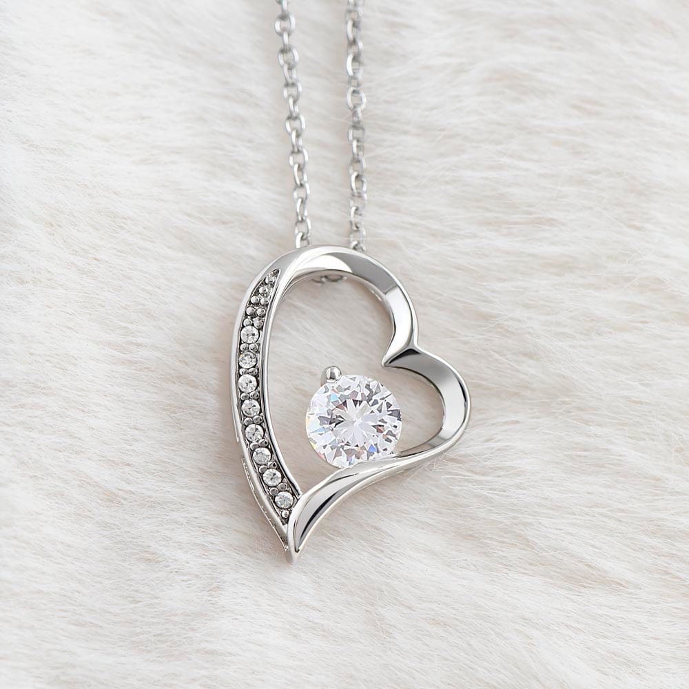 To My Daughter Heart Necklace Gift From Dad