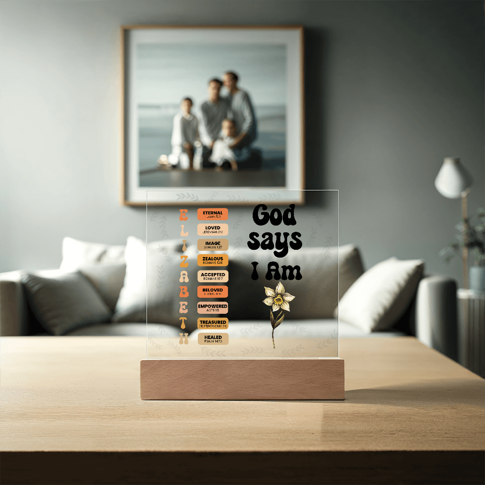 God Says I Am Bible Verse Plaque Gift