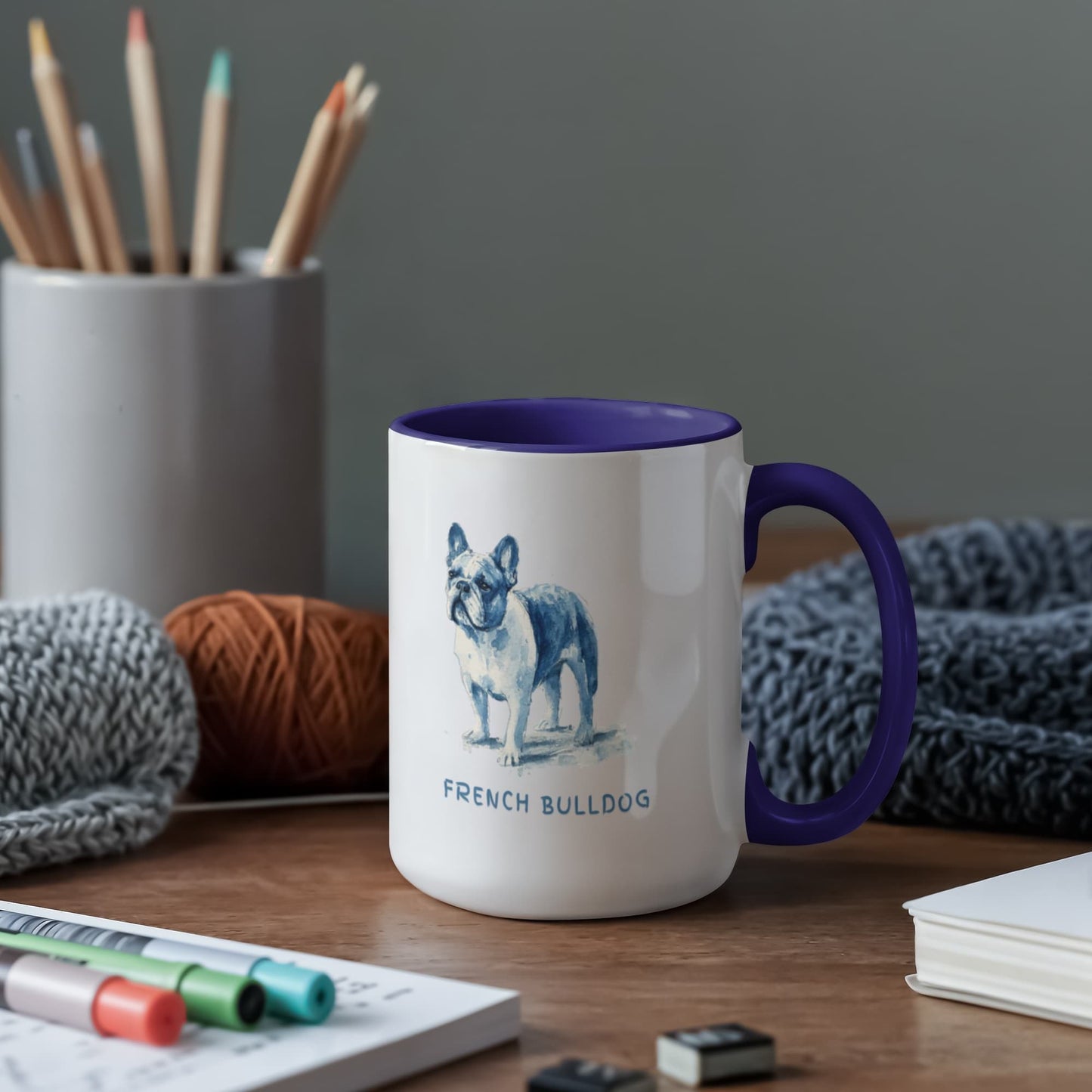 French Bulldog Colorful Mug