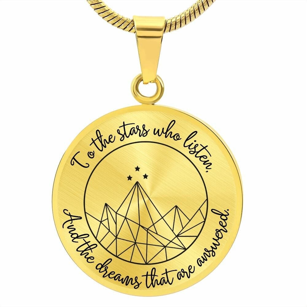 To the Stars Who Listen Necklace, Custom Engraving Acotar Gift, Sarah J Maas Necklace, Velaris City of Starlight, Jewelry Message Card