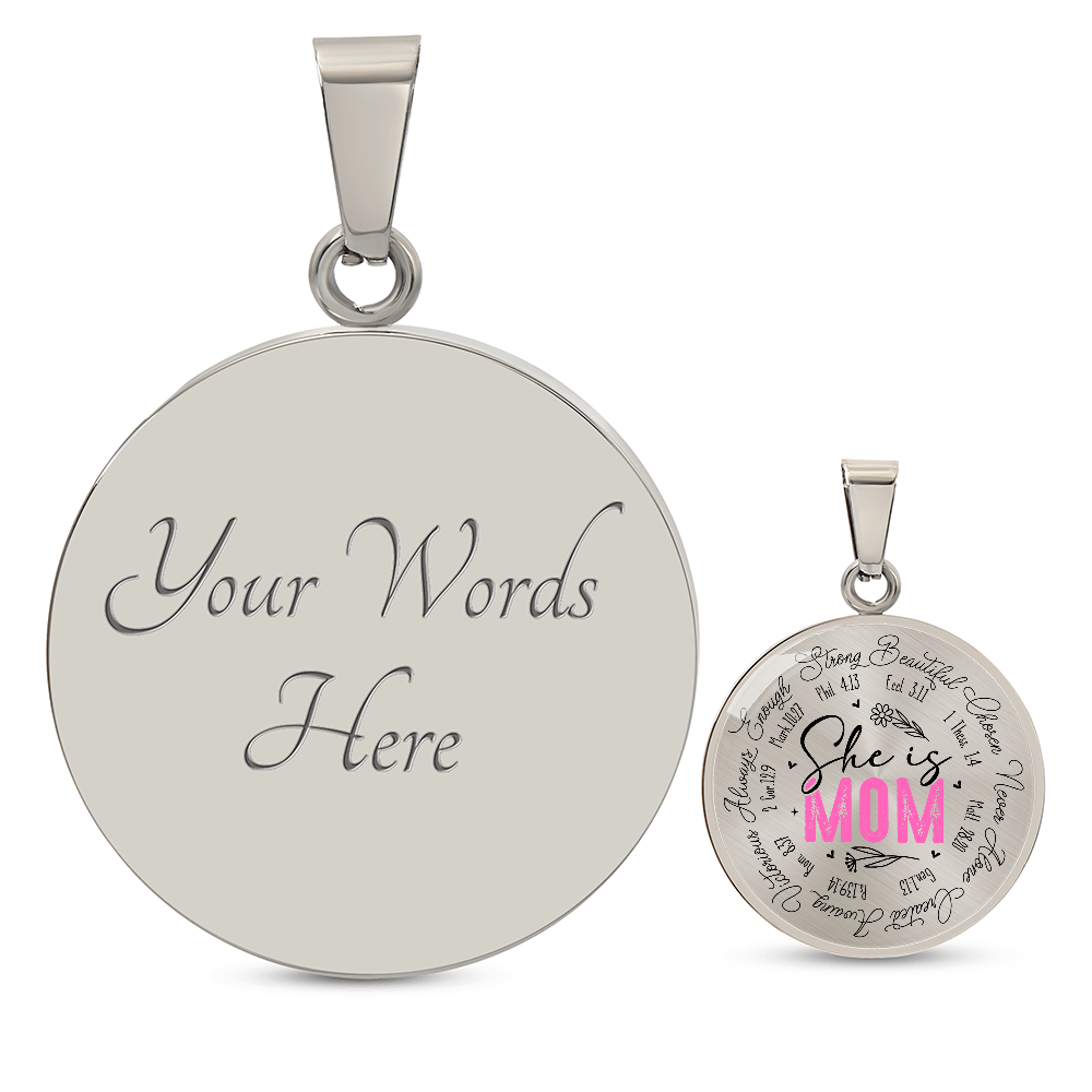 Personalized Bible verse Mom Graphic Necklace Gift