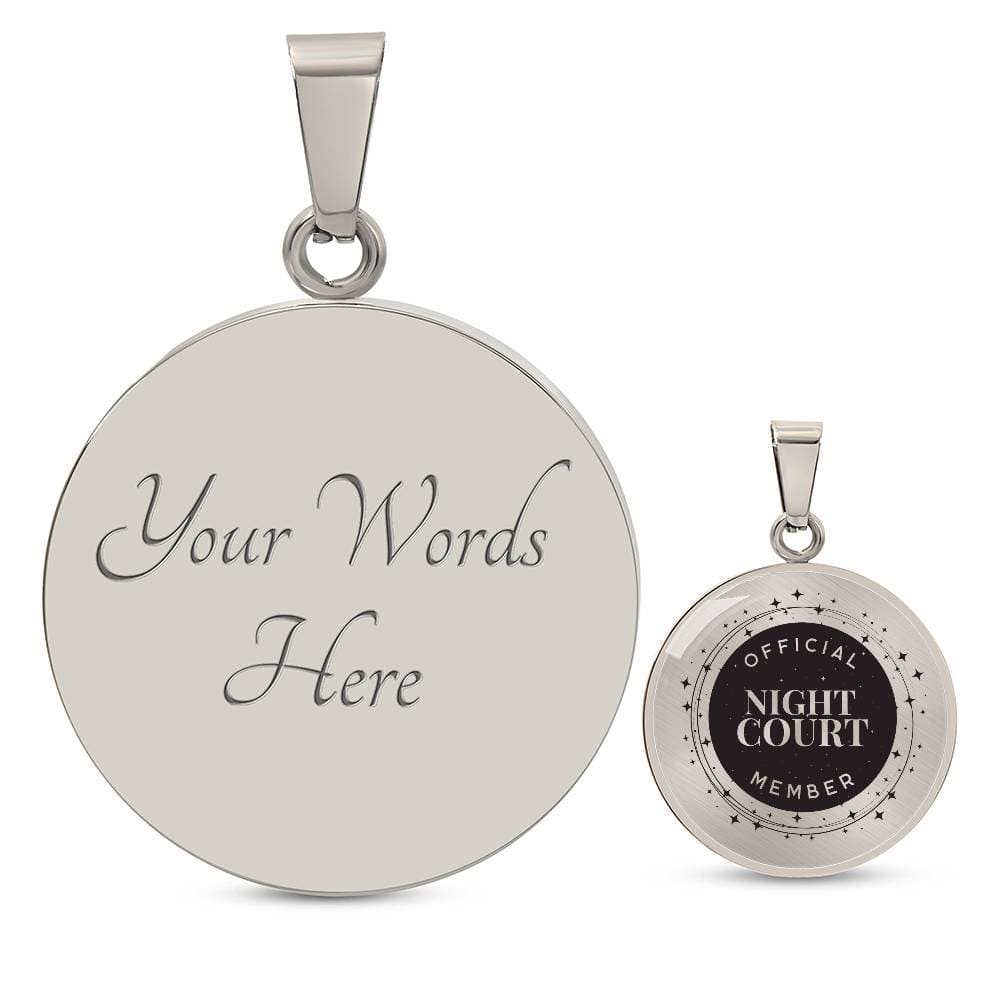 Night court Acotar Graphic Circle Necklace Gift