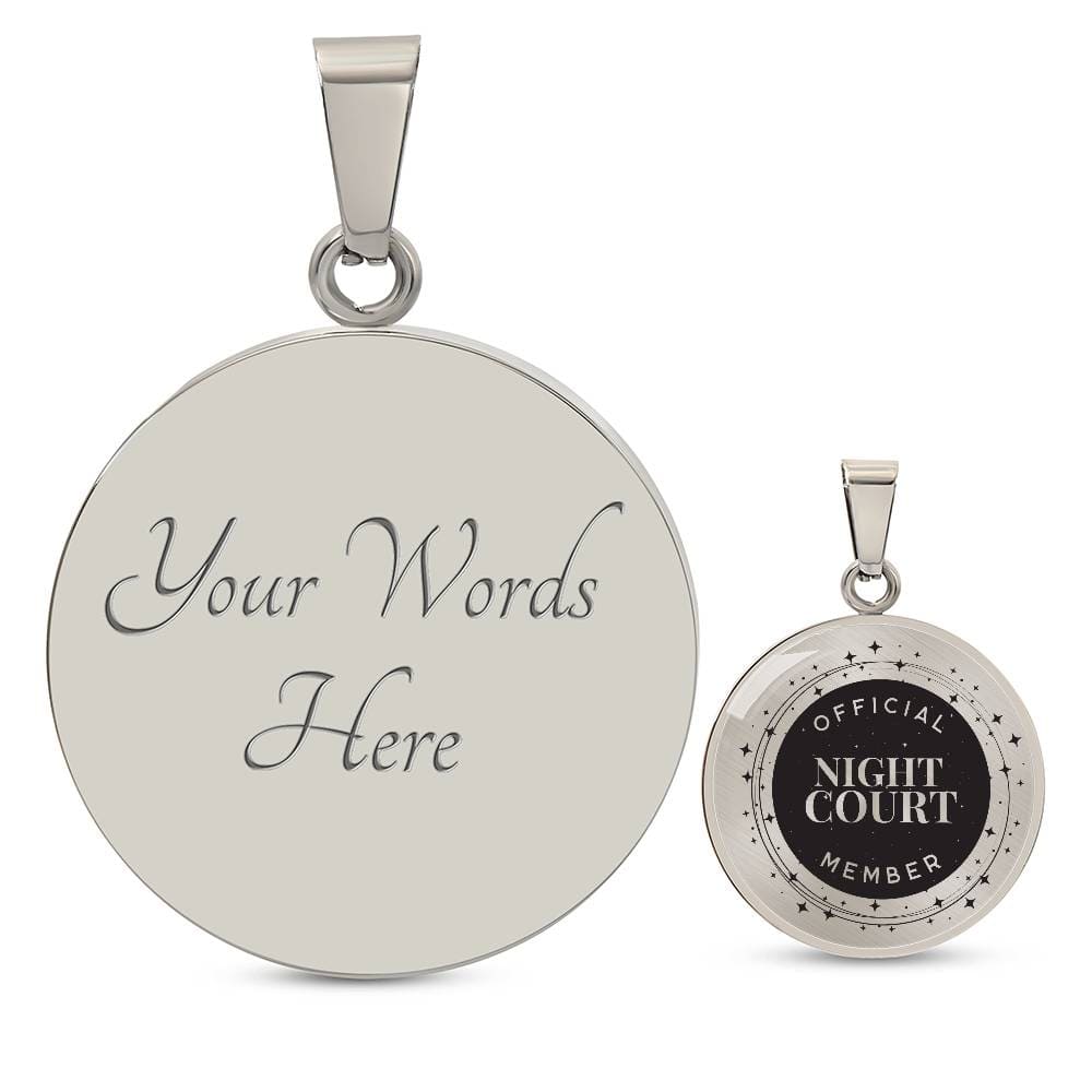 Night Court Acotar Graphic Circle Necklace Gift