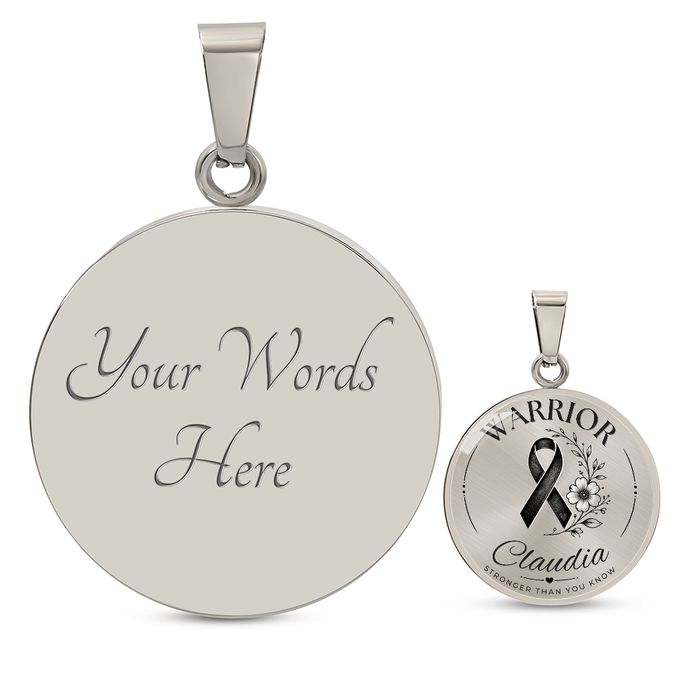Cancer Engraved Graphic Necklace for Her