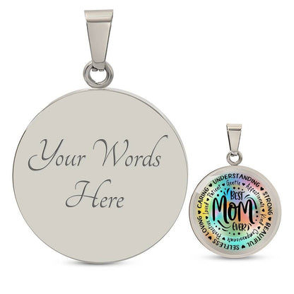 Best Mom Ever Engraved Graphic Necklace