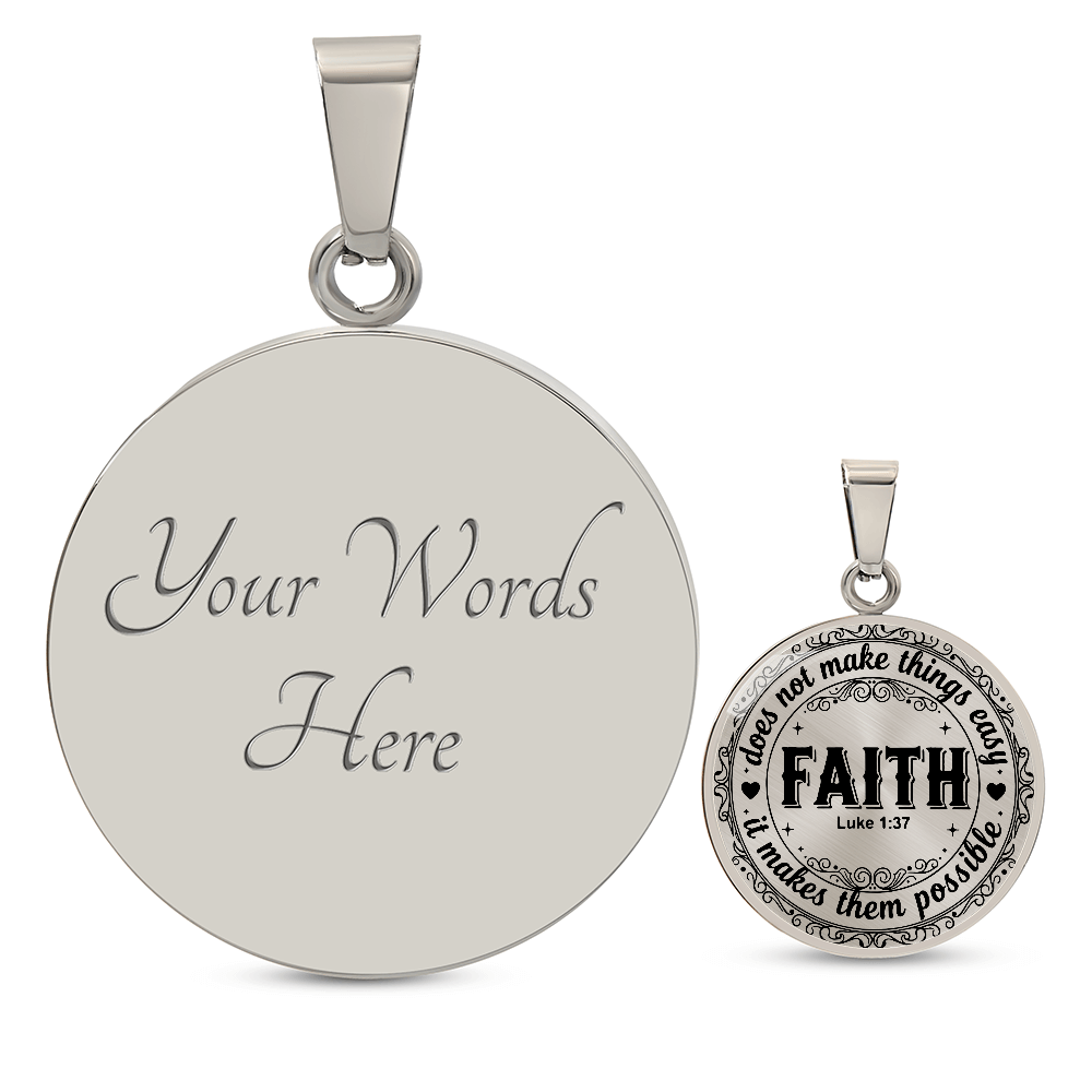 Faith Graphic Necklace For Daughter Granddaughter