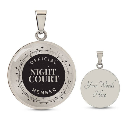 Night Court Acotar Graphic Circle Necklace Gift