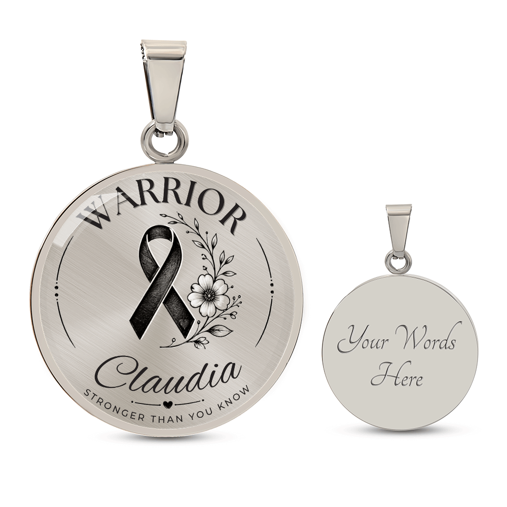Cancer Engraved Graphic Necklace for Her