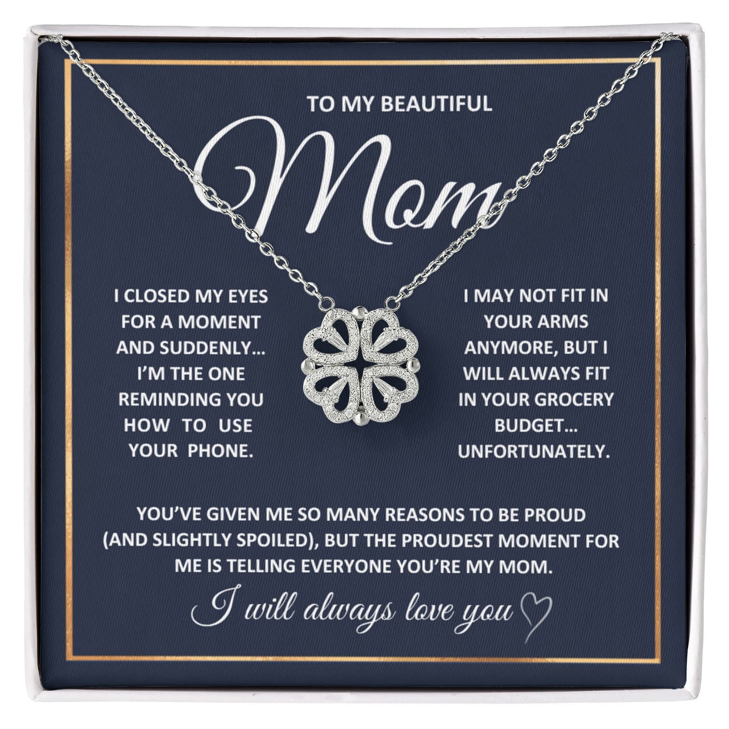 Mom Heart Necklace From Children