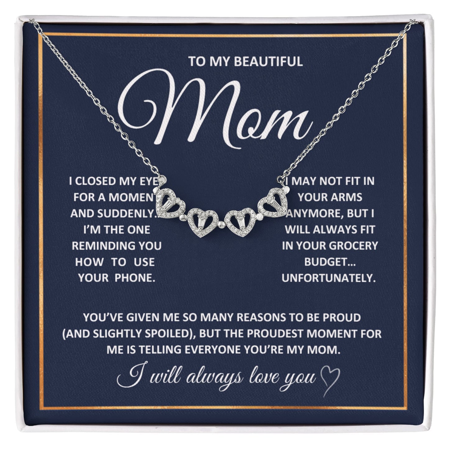 Mom Heart Necklace From Children
