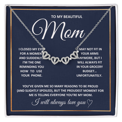 Mom Heart Necklace From Children