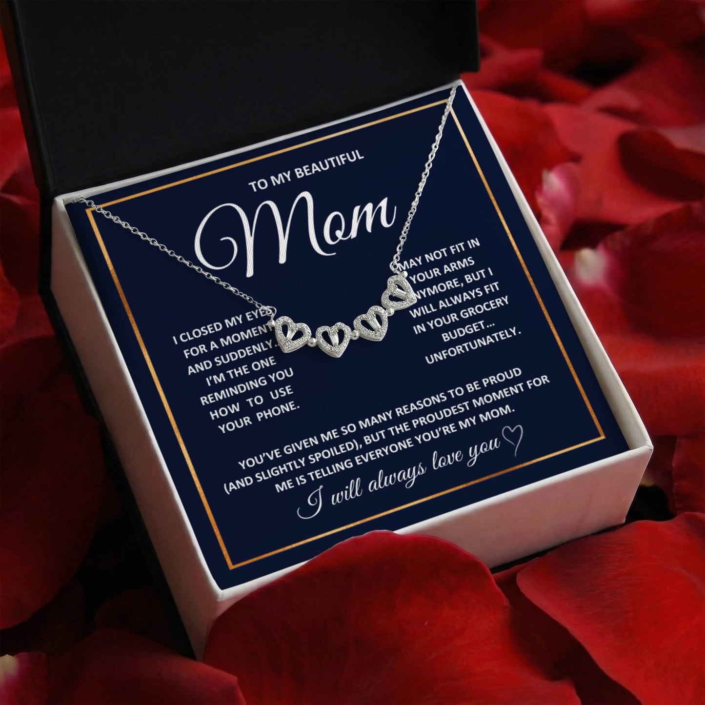 Mom Heart Necklace From Children