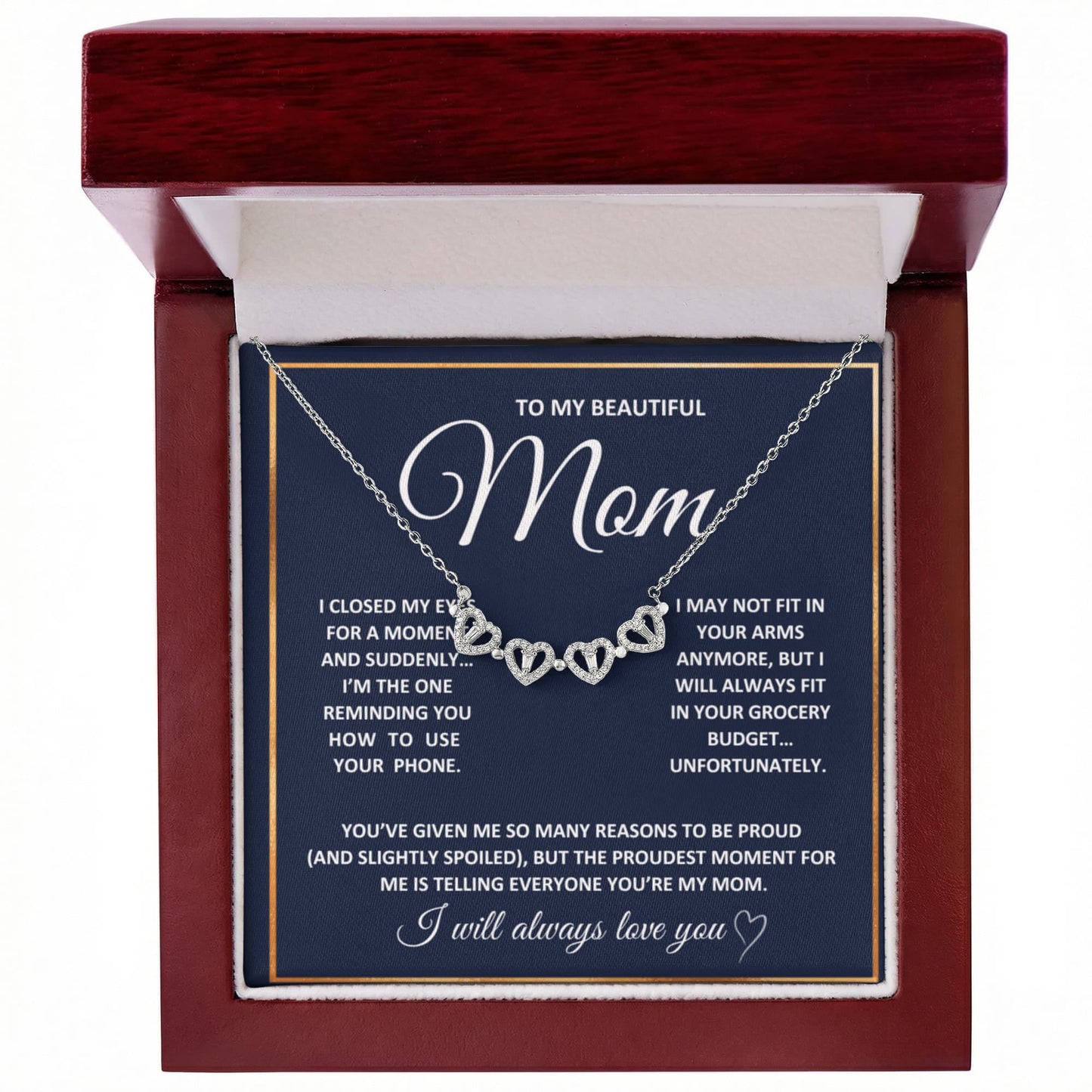 Mom Heart Necklace From Children