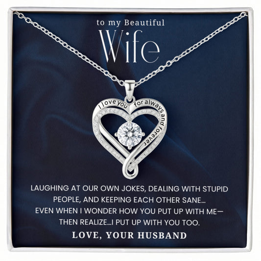 Heart Necklace for Wife