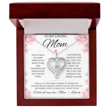Heart Necklace for Mom