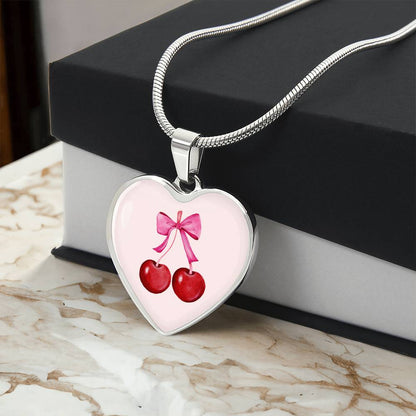 Personalized Cherry Graphic Necklace Gift