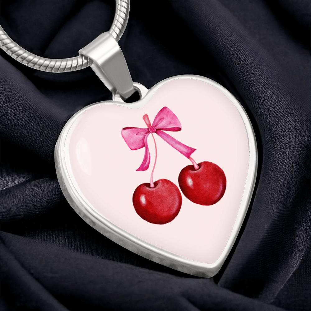 Personalized Cherry Graphic Necklace Gift