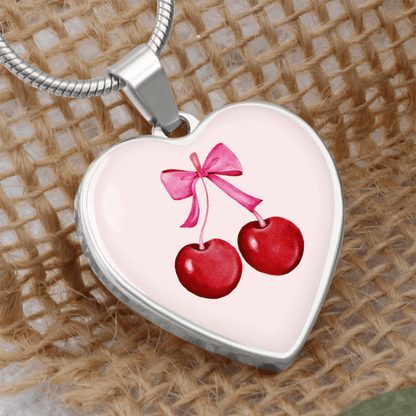 Personalized Cherry Graphic Necklace Gift