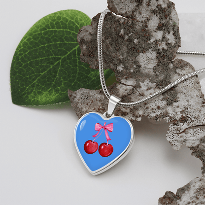 Engraved Cherry Graphic Necklace