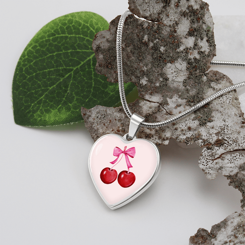 Personalized Cherry Graphic Necklace Gift