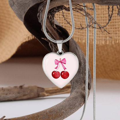 Personalized Cherry Graphic Necklace Gift