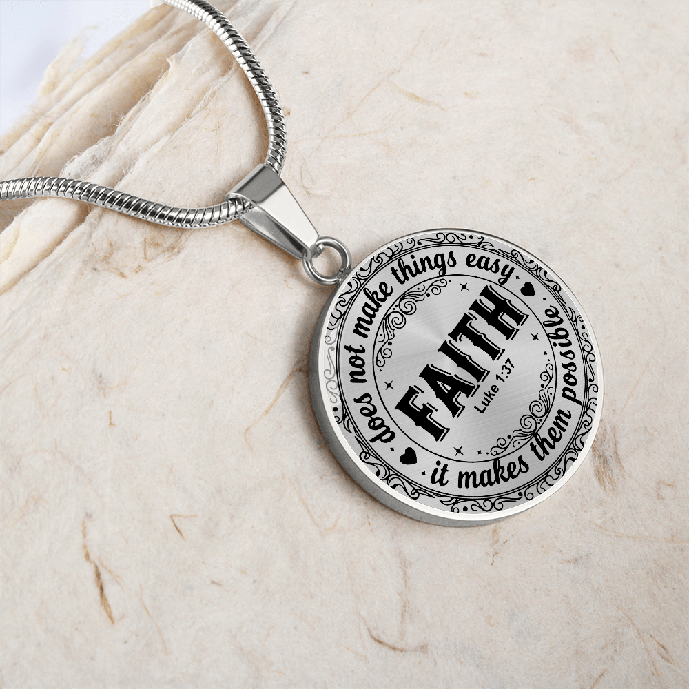 Faith Graphic Necklace For Daughter Granddaughter