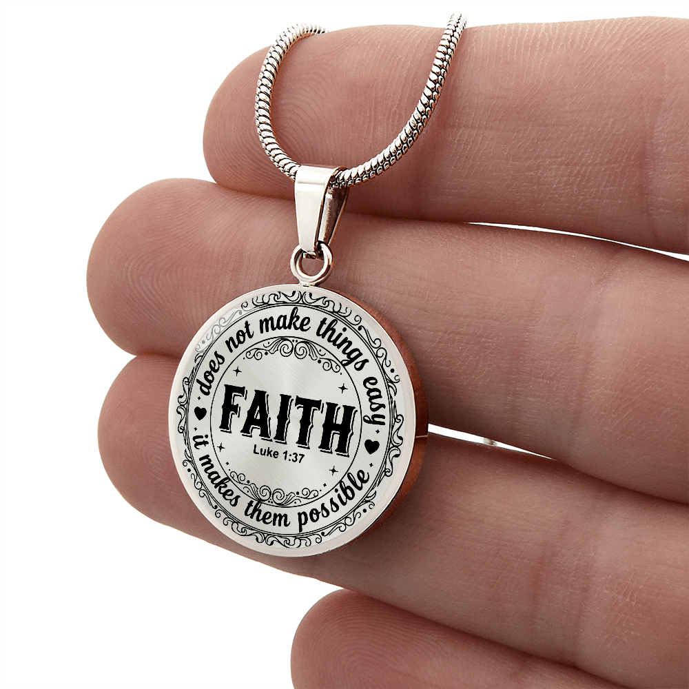 Faith Graphic Necklace For Daughter Granddaughter