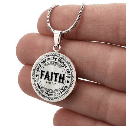 Faith Graphic Necklace For Daughter Granddaughter